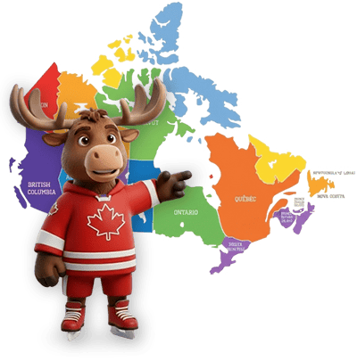 maple jack next to map of canada