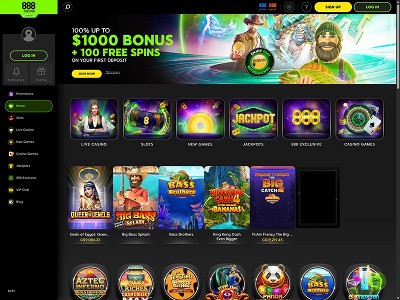 888 Casino Alberta website