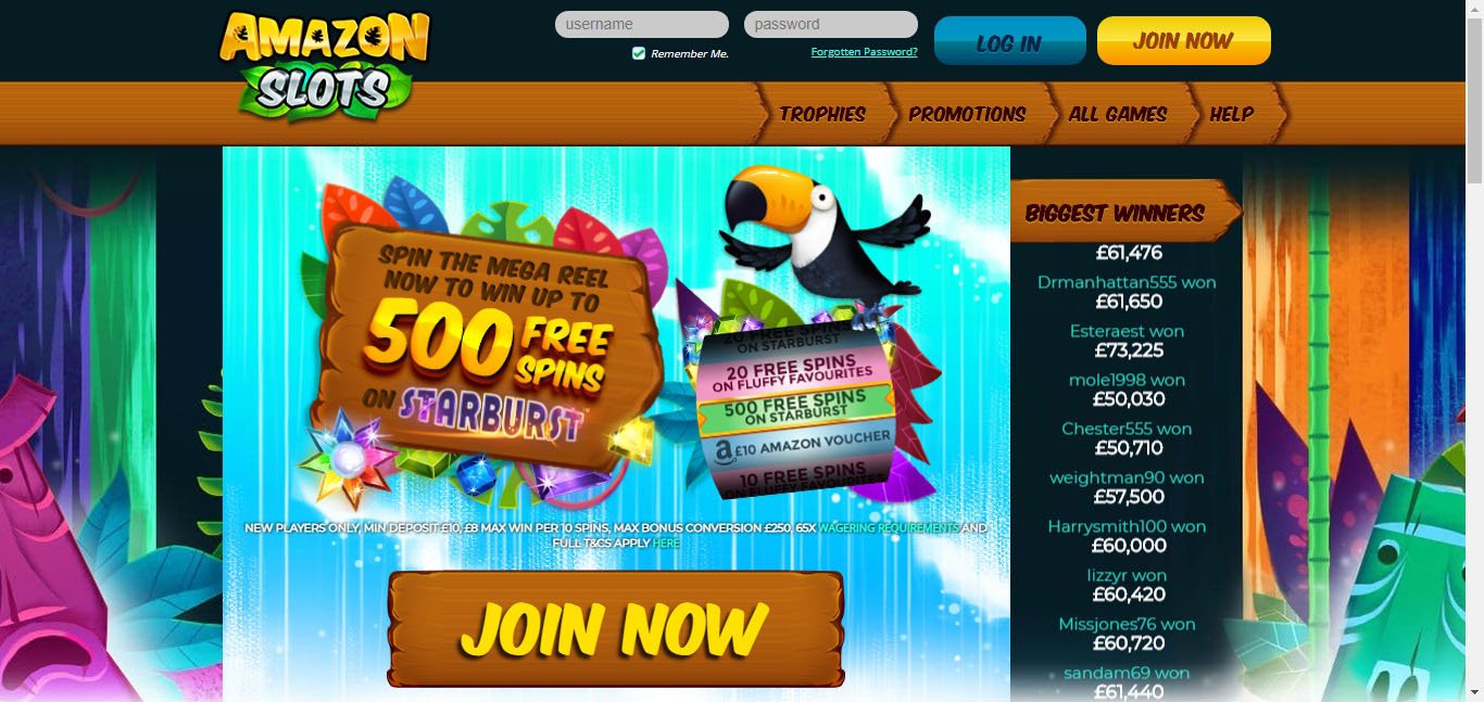 Amazon Slots Casino Alberta website