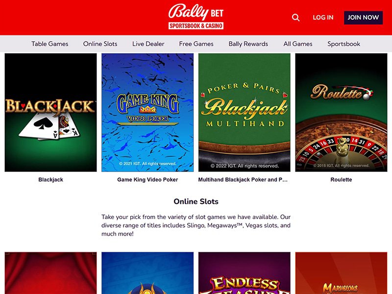 Bally Bet Alberta website