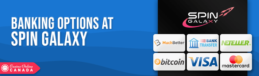 payment methods at spin galaxy casino