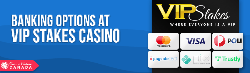 VIPStakes Casino Banking