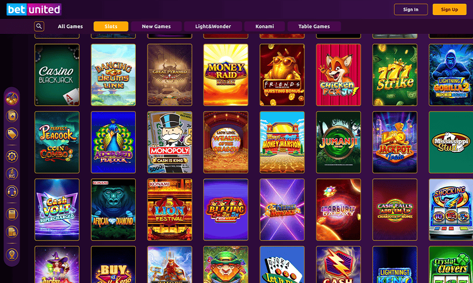betunited casino ontario games screenshot