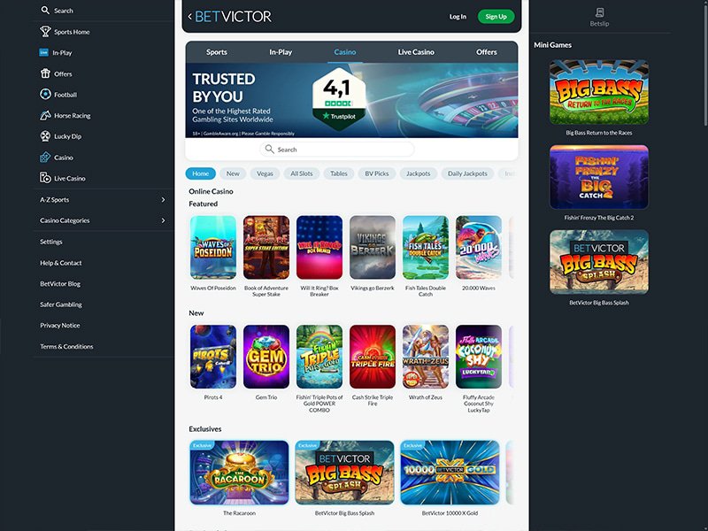 Bet Victor Casino Alberta website