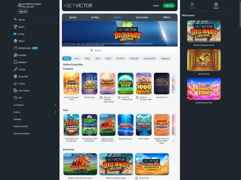 Bet Victor Casino Alberta website