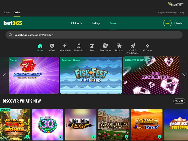 Bet365 Casino Alberta website