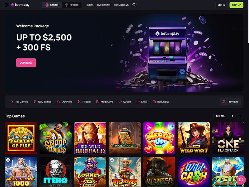 BetandPlay Casino website