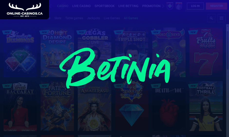 betinia casino ontario logo
