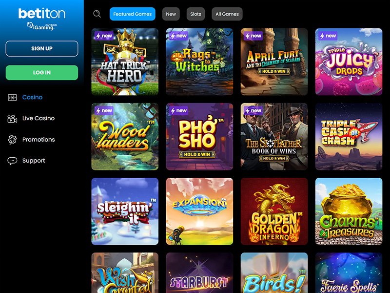 Betiton Casino Alberta website