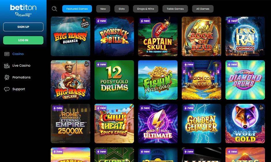 betiton ontario games screenshot