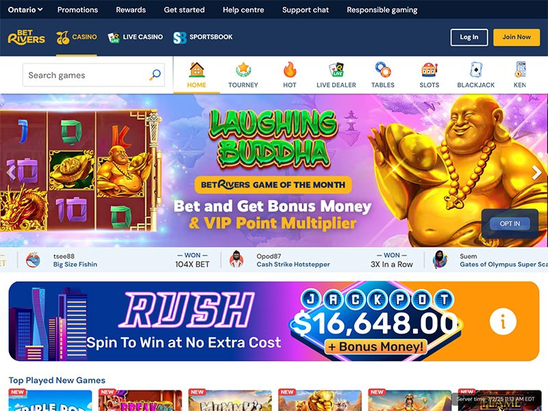 BetRivers Casino Alberta website
