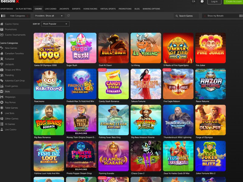 Betsafe Casino Alberta games