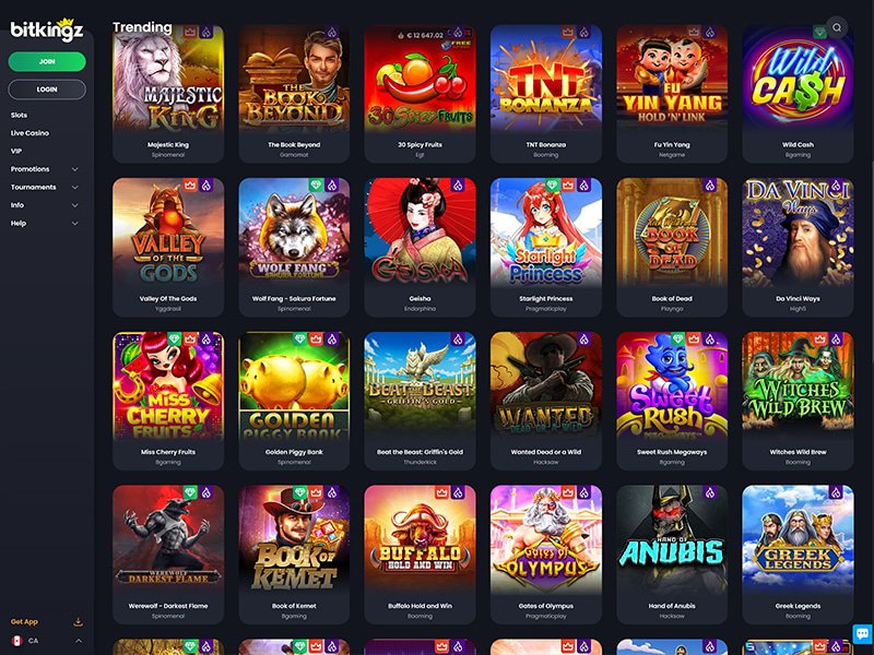 Bitkingz Casino games