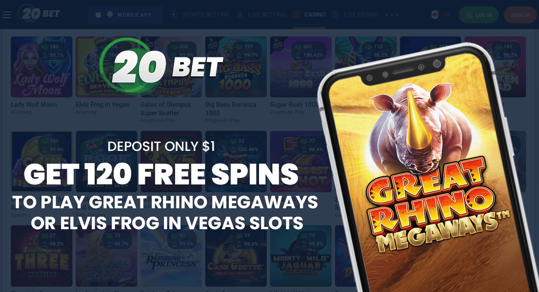 20bet 1 dollar deposit