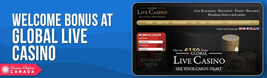 Global Live Casino Bonus