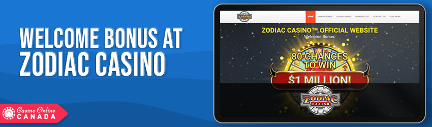 Zodiac Casino Bonus