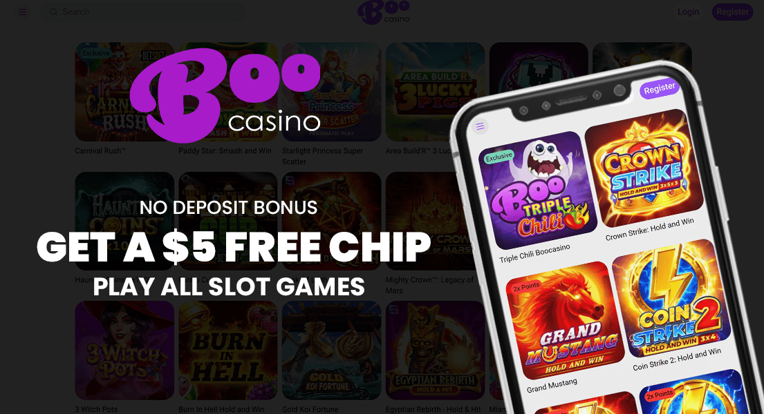 boo casino 5 free chip no deposit
