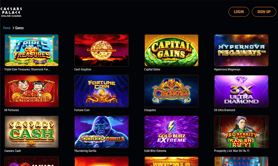 caesars casino ontario games screenshot