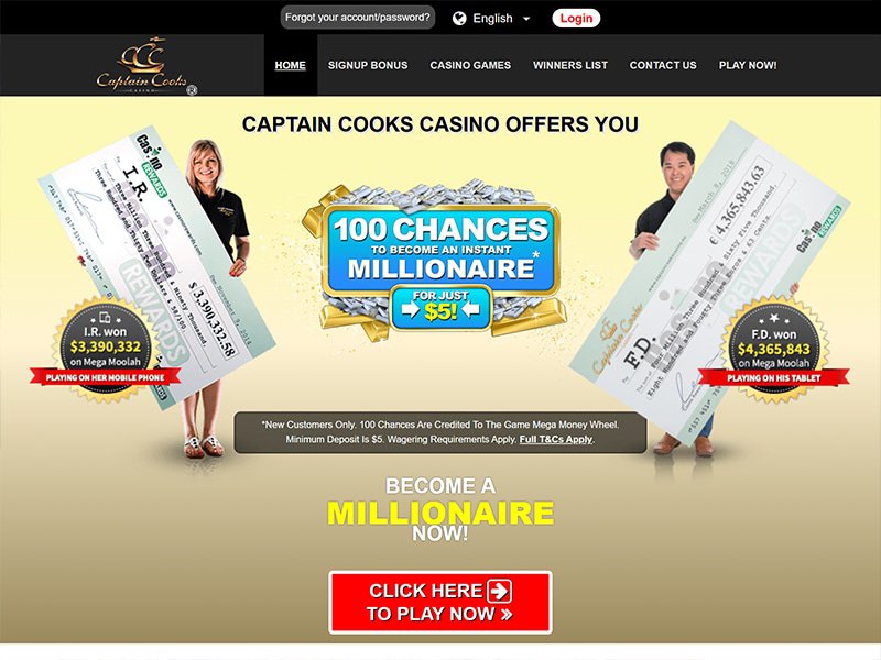 Captain Cooks Casino Alberta website