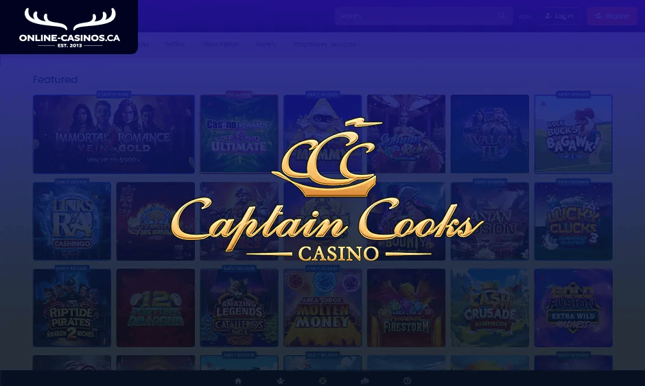 captaincooks casino ontario logo