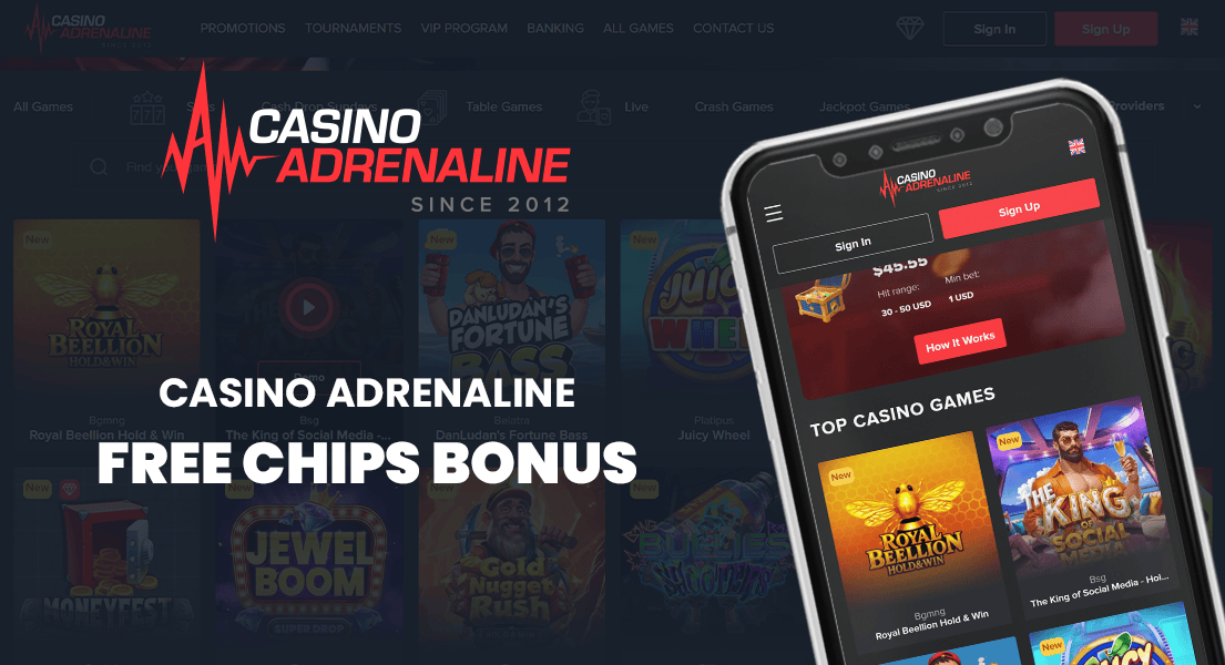 casino adrenaline free chip bonus