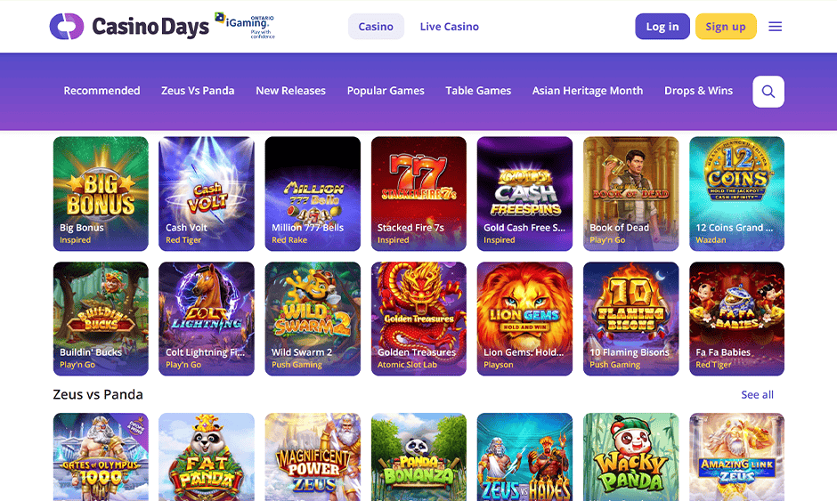 casino days ontario games screenshot