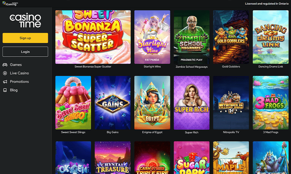 casino time ontario games screenshot