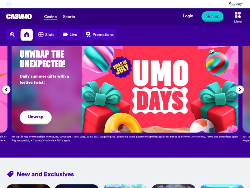 Casumo Casino Alberta website