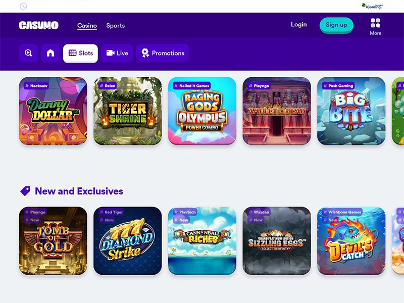 Casumo Casino Alberta games