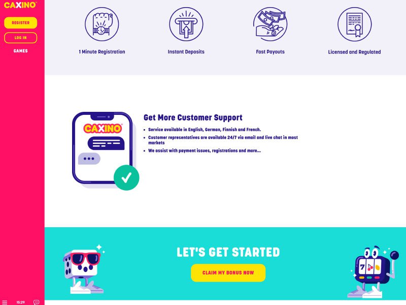 Caxino Casino Alberta website