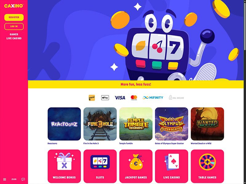 Caxino Casino Alberta website