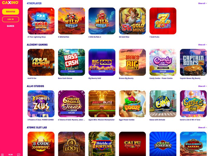 Caxino Casino Alberta games