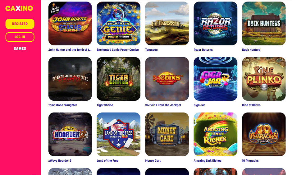 caxino casino ontario games screenshot
