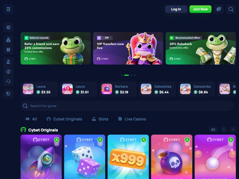 Cybet Casino website