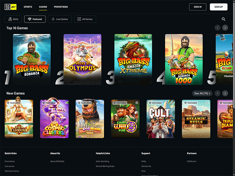 Dazn Bet Alberta website