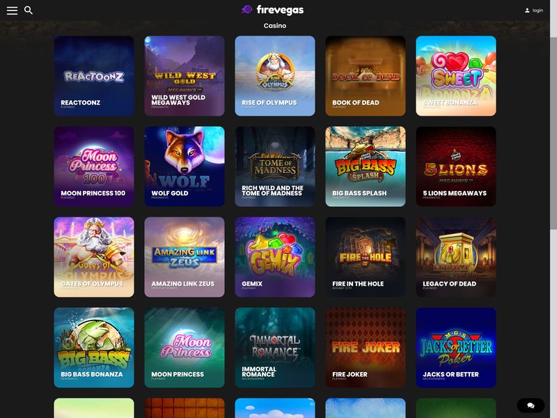 FireVegas Casino Alberta games