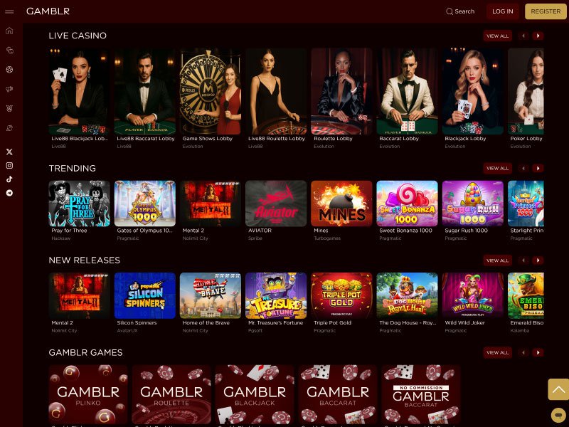 Gamblr Casino games