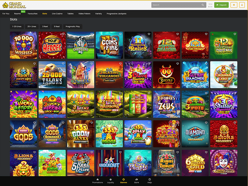 Grand Mondial Casino Alberta games
