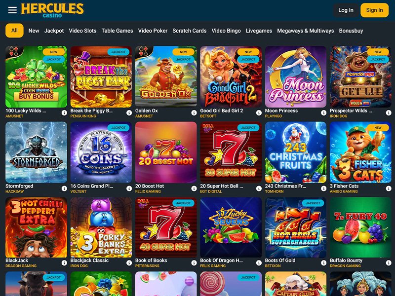 Hercules Casino games