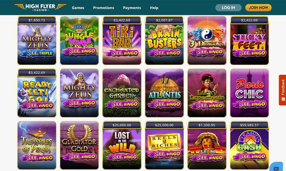 high flyer casino ontario games screenshot