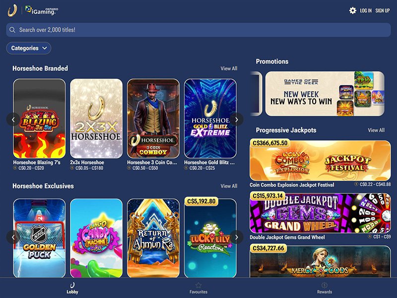 Horseshoe Casino Alberta website