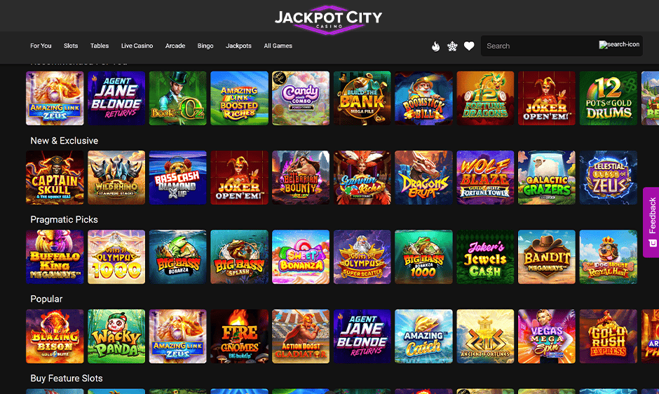 jackpot city casino ontario games screenshot