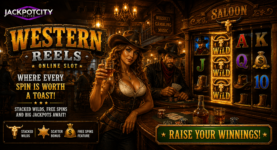 free spins on western reels slot at jackpot city casino