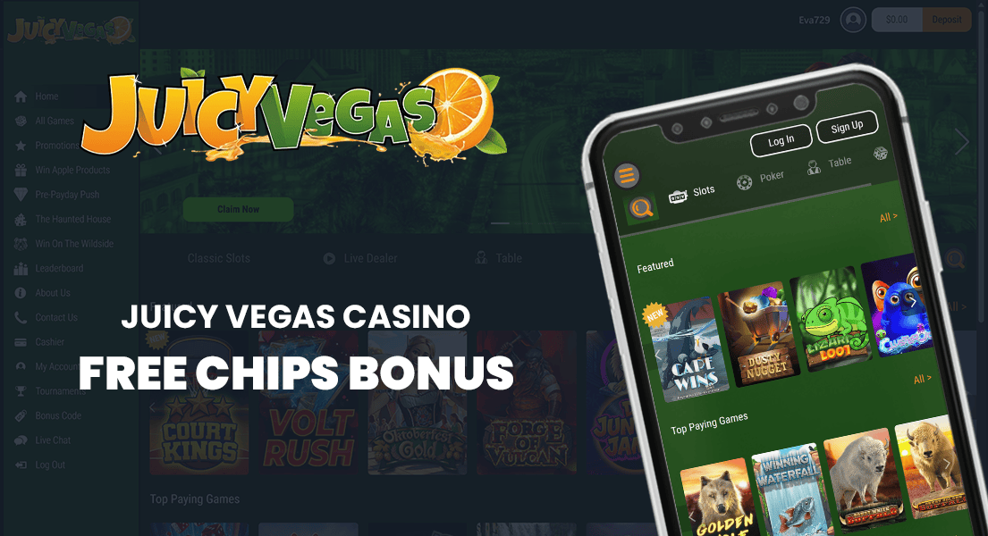 juicy vegas free chip bonus