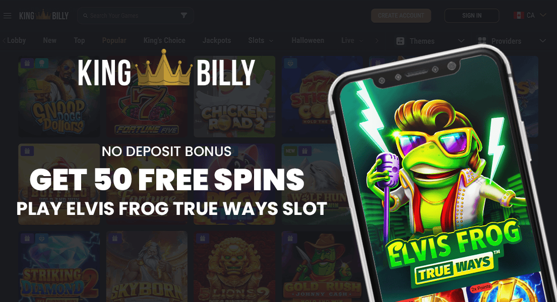 king billy 50 free spins no deposit