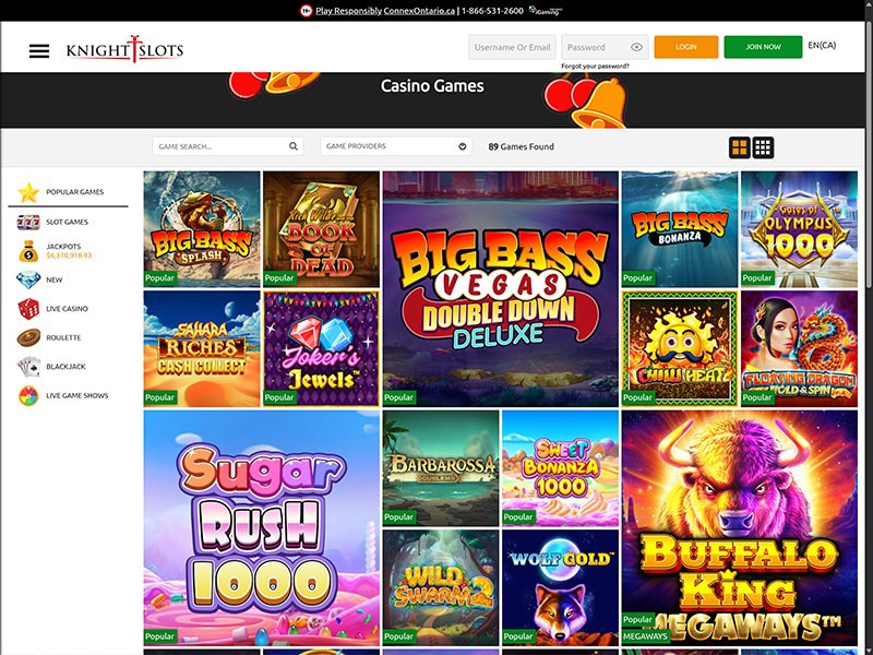 Knight Slots Casino games