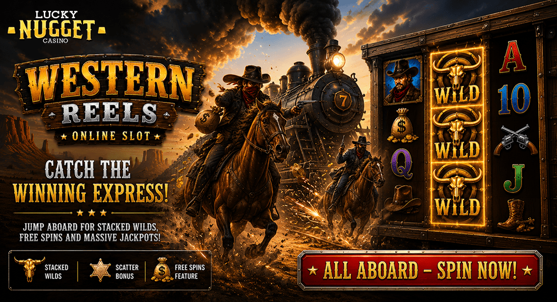 free spins on western reels slot at lucky nugget casino