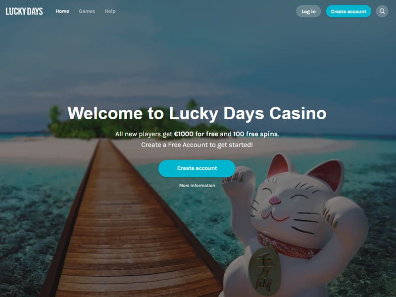 LuckyDays Casino Alberta website