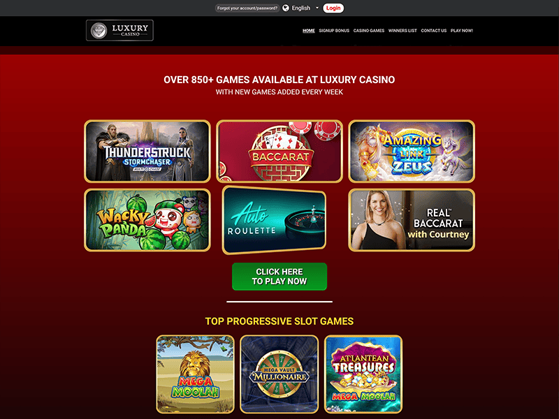 Luxury Casino Alberta website