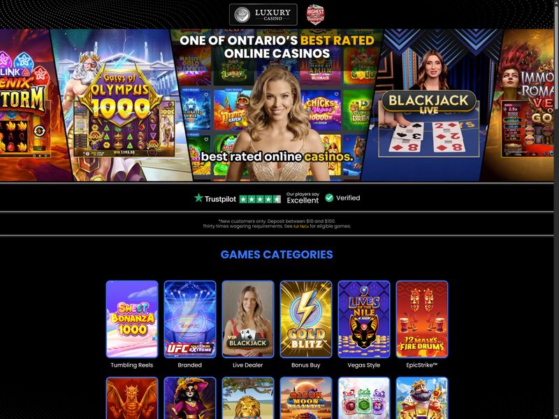 Luxury Casino Alberta website